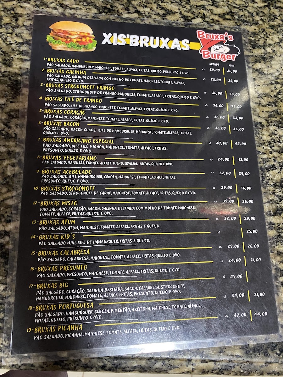Menu Bruxa's Burger-1